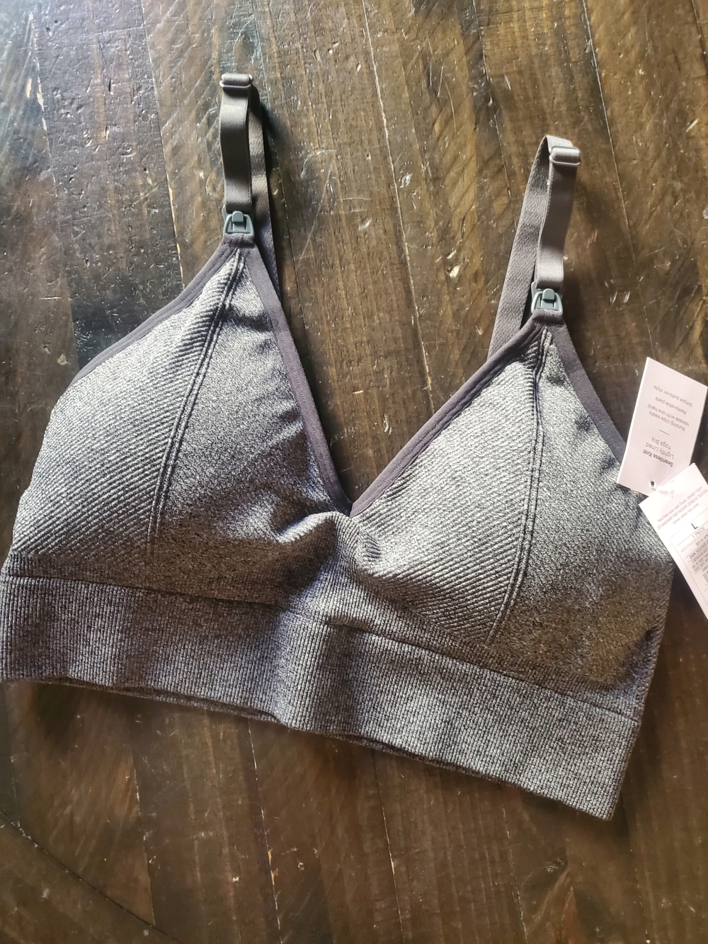 Auden Heather Gray Seamless Yoga Bra- Nursing